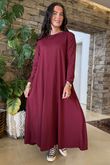 Made in Italy Oscar Midaxi Swing Dress Burgundy